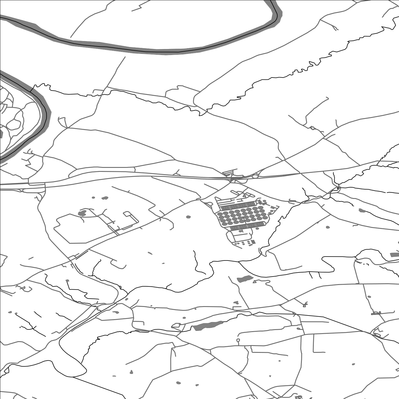 ROAD MAP OF SAMLESBURY, UNITED KINGDOM BY MAPBAKES