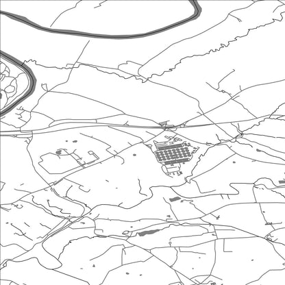 ROAD MAP OF SAMLESBURY, UNITED KINGDOM BY MAPBAKES