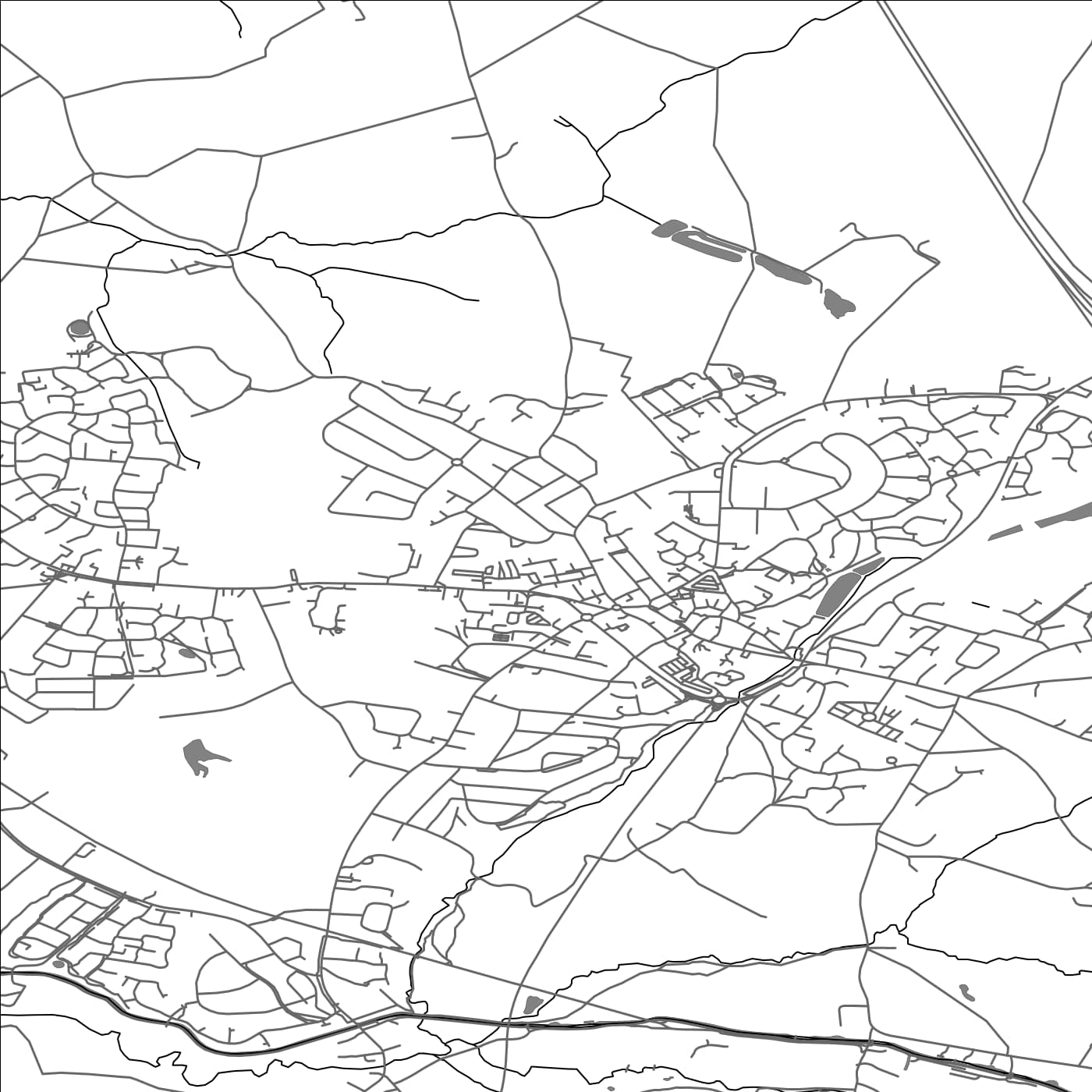 ROAD MAP OF SANDBACH, UNITED KINGDOM BY MAPBAKES