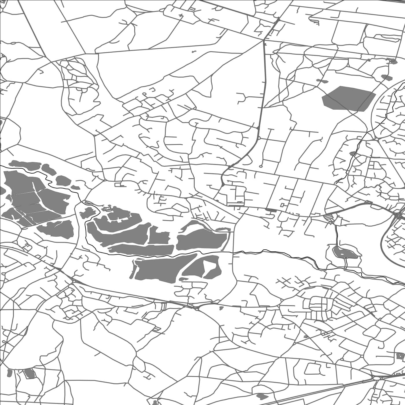 ROAD MAP OF SANDHURST, UNITED KINGDOM BY MAPBAKES