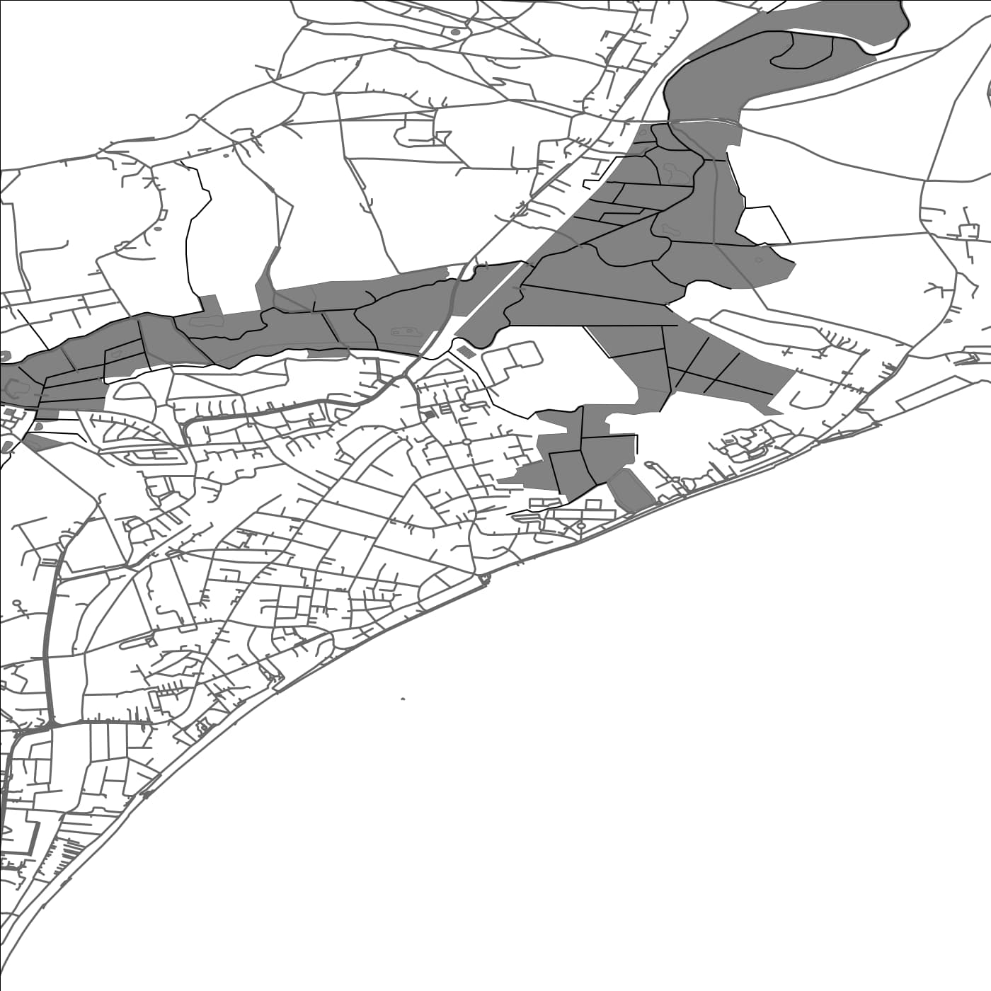 ROAD MAP OF SANDOWN, UNITED KINGDOM BY MAPBAKES