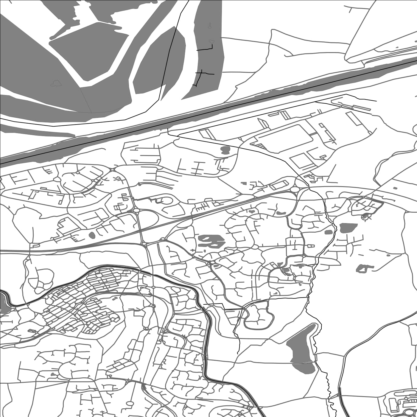 ROAD MAP OF SANDYMOOR, UNITED KINGDOM BY MAPBAKES