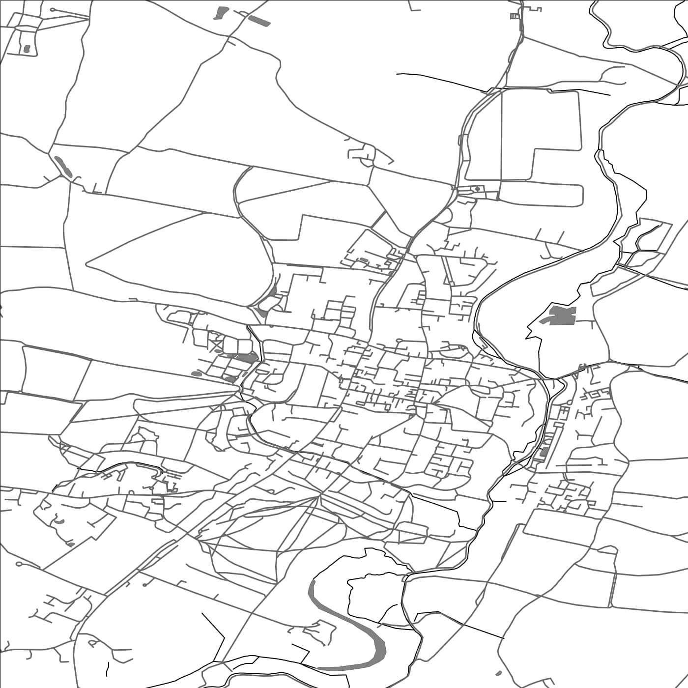 ROAD MAP OF SAWBRIDGEWORTH, UNITED KINGDOM BY MAPBAKES