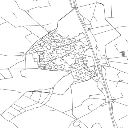 ROAD MAP OF SAWTRY, UNITED KINGDOM BY MAPBAKES