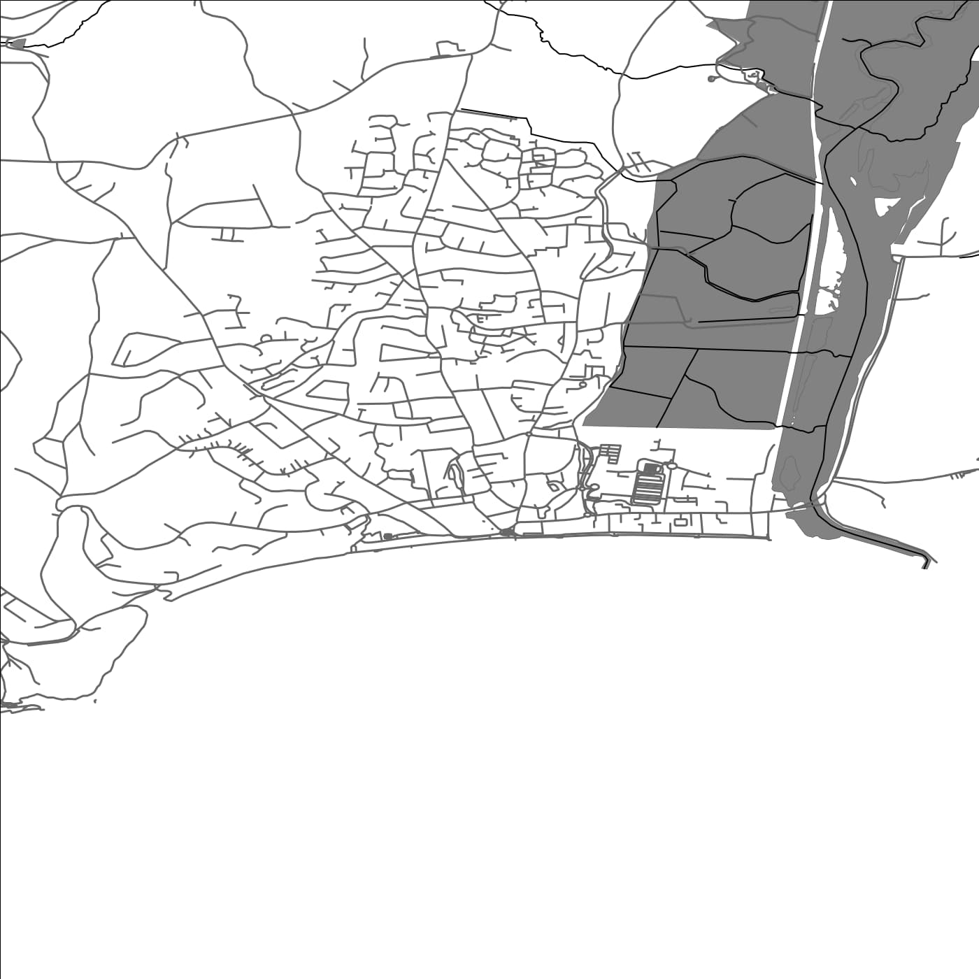 ROAD MAP OF SEATON, UNITED KINGDOM BY MAPBAKES