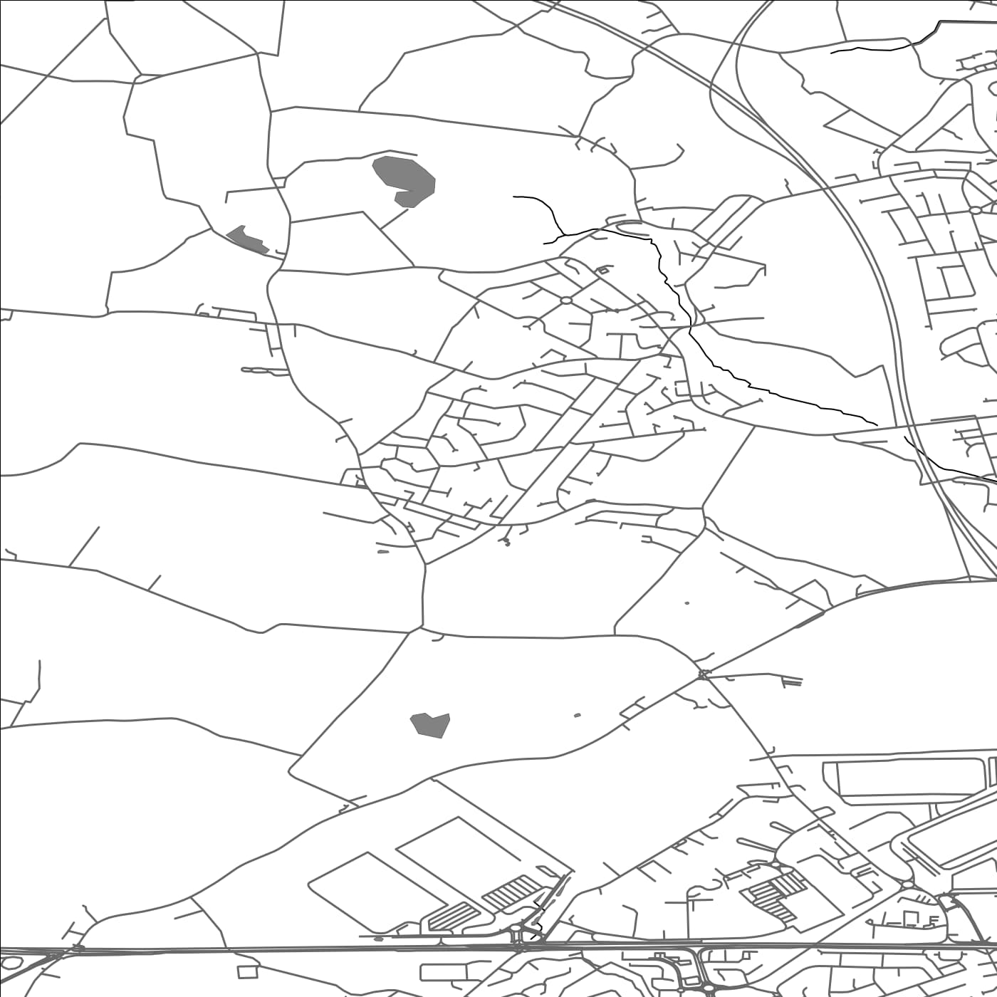 ROAD MAP OF SENELEY GREEN, UNITED KINGDOM BY MAPBAKES