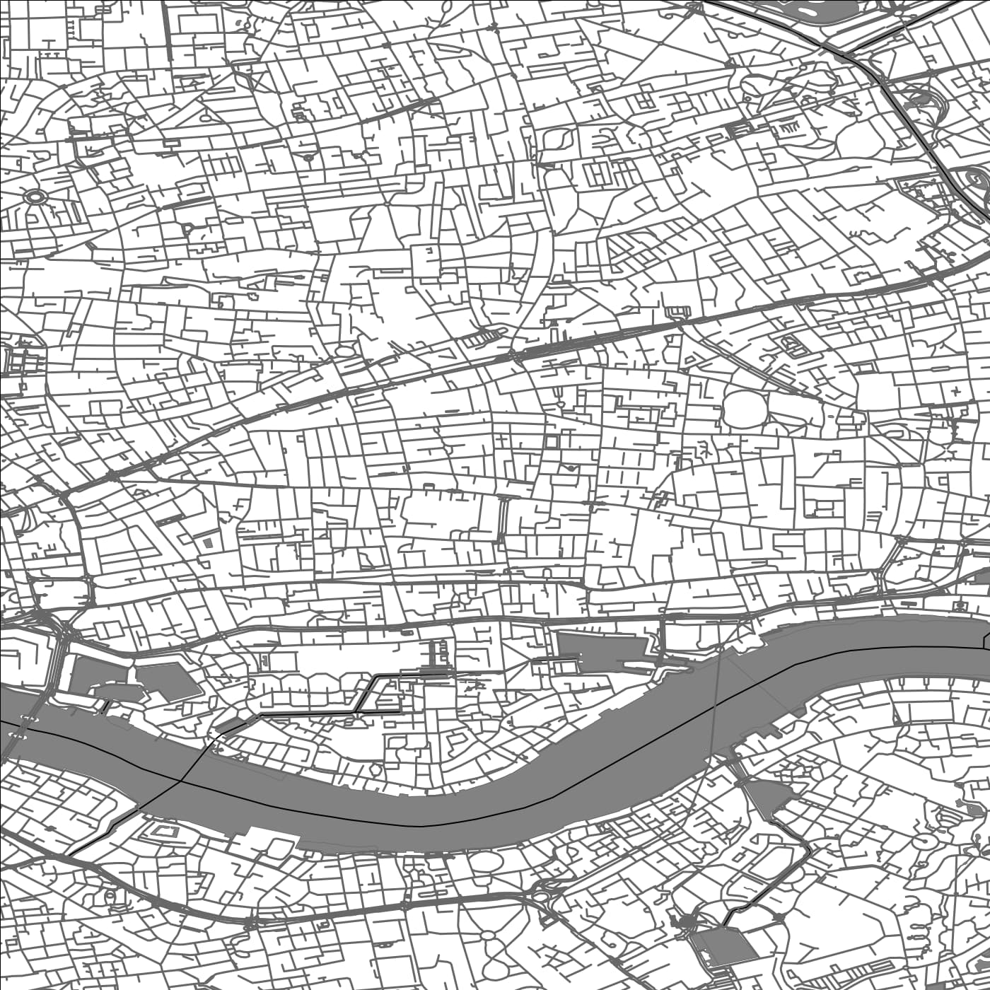 ROAD MAP OF SHADWELL, UNITED KINGDOM BY MAPBAKES