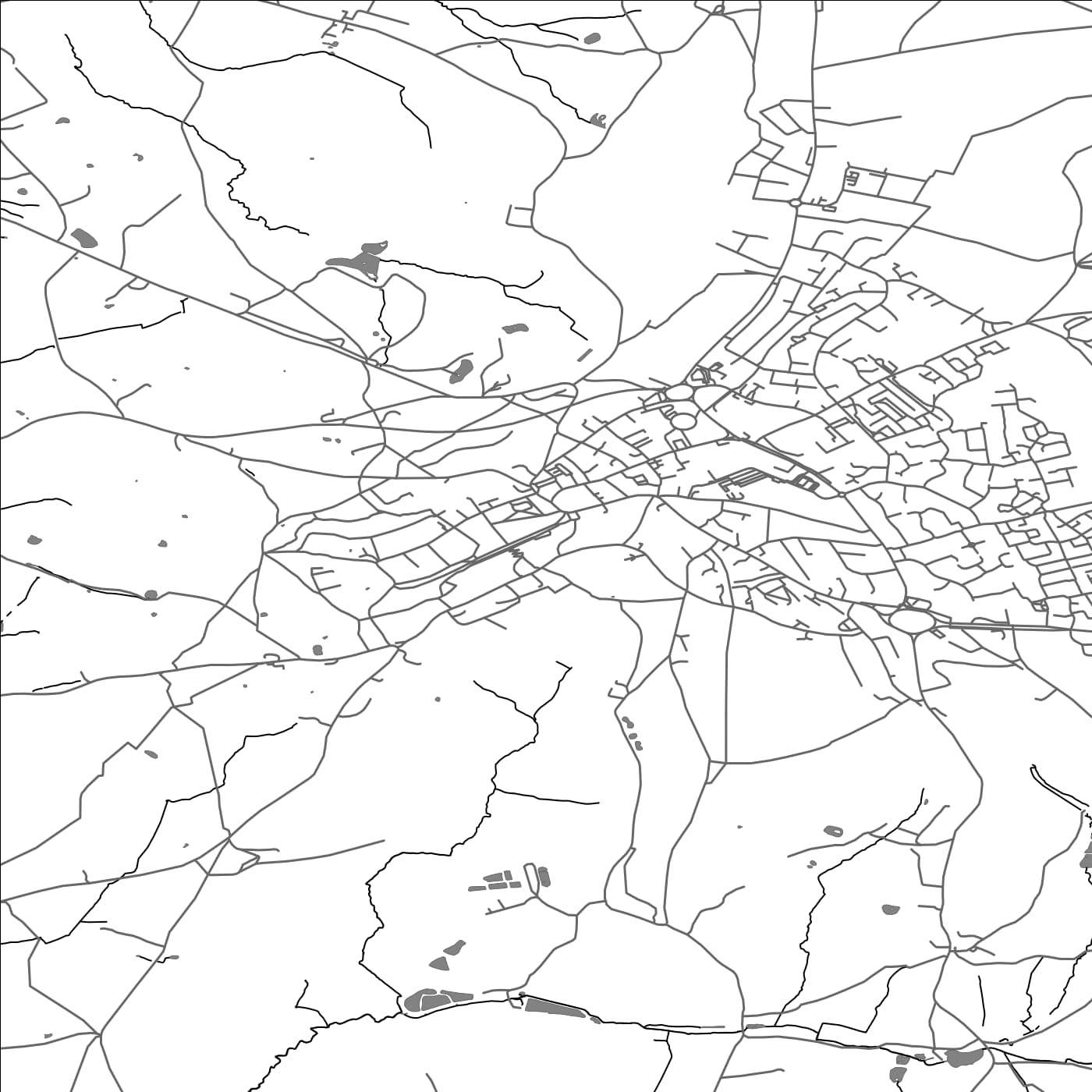 ROAD MAP OF SHAFTESBURY, UNITED KINGDOM BY MAPBAKES