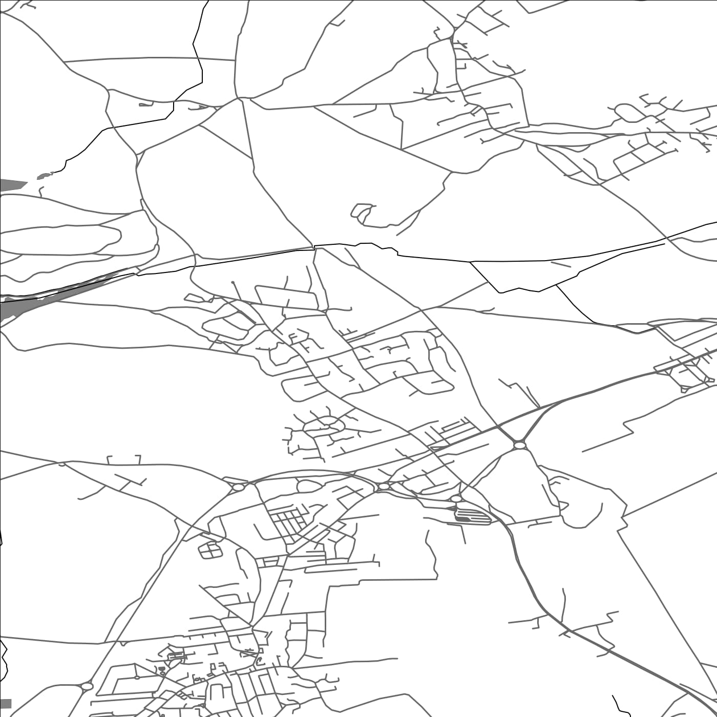 ROAD MAP OF SHAFTON, UNITED KINGDOM BY MAPBAKES