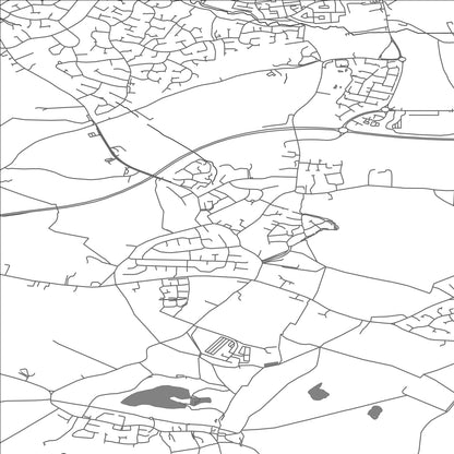 ROAD MAP OF SHAVINGTON CUM GRESTY, UNITED KINGDOM BY MAPBAKES