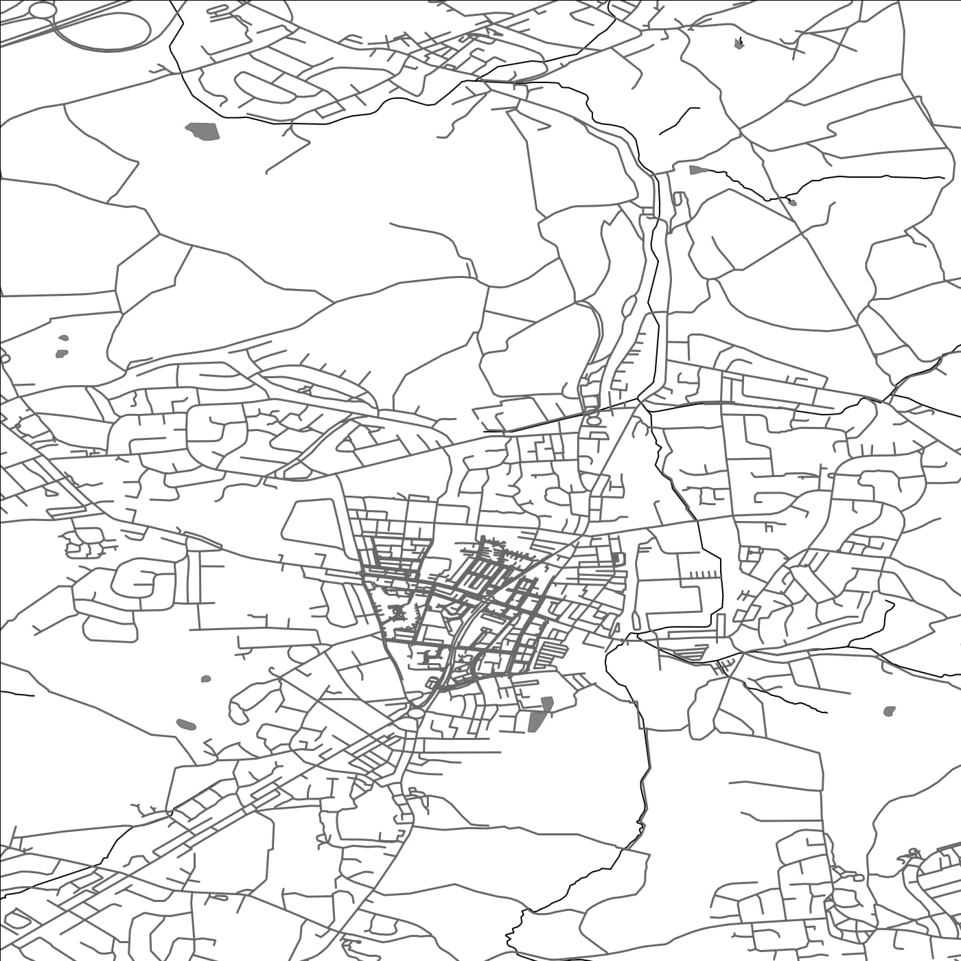 ROAD MAP OF SHAW AND CROMPTON, UNITED KINGDOM BY MAPBAKES