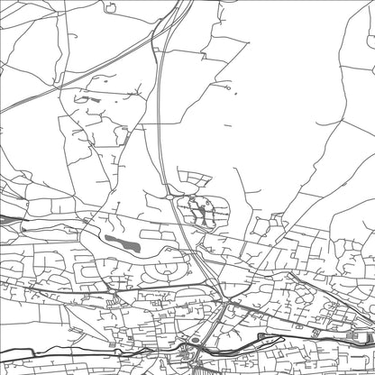 ROAD MAP OF SHAW CUM DONNINGTON, UNITED KINGDOM BY MAPBAKES