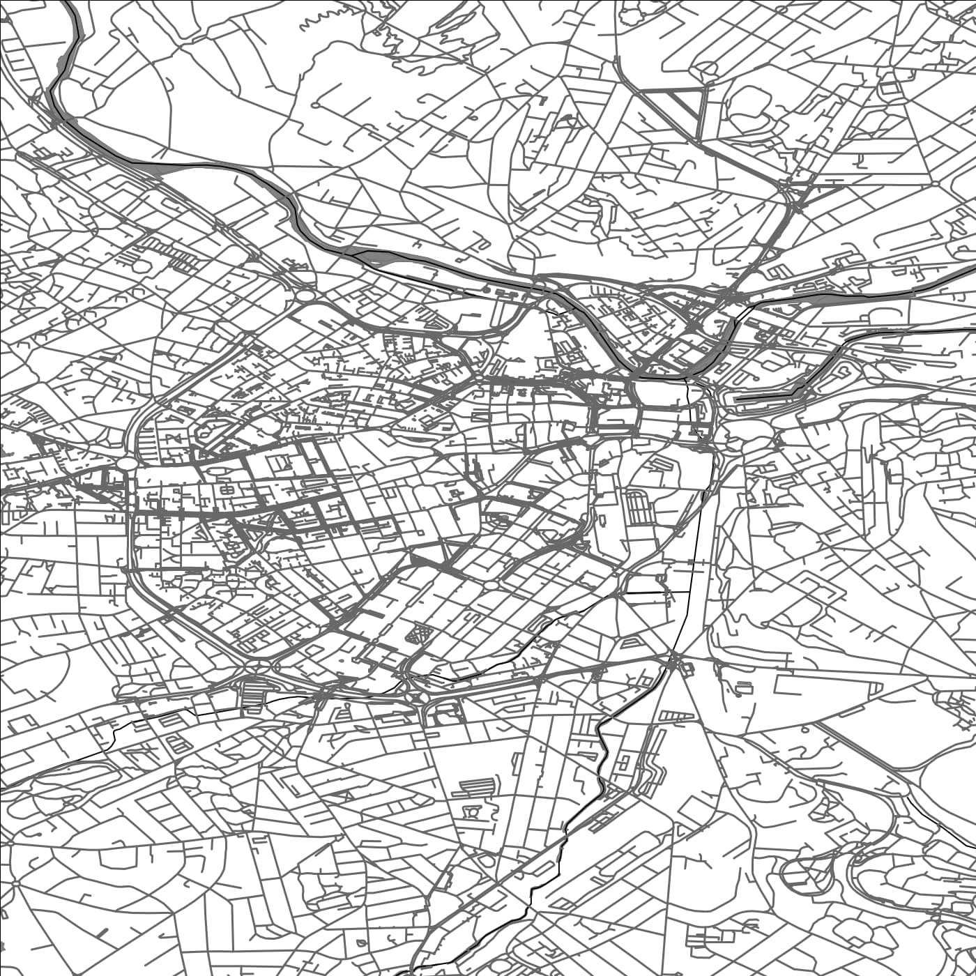 ROAD MAP OF SHEFFIELD, UNITED KINGDOM BY MAPBAKES