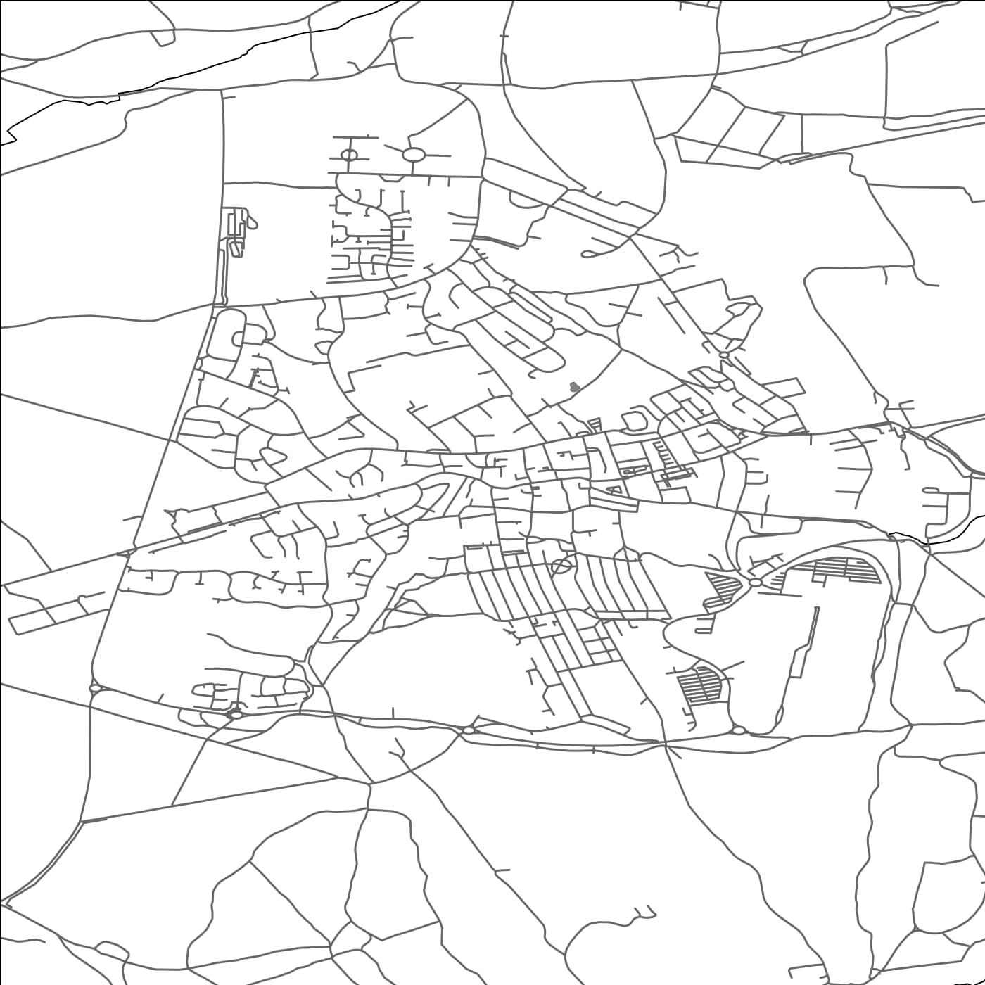 ROAD MAP OF SHIREBROOK, UNITED KINGDOM BY MAPBAKES