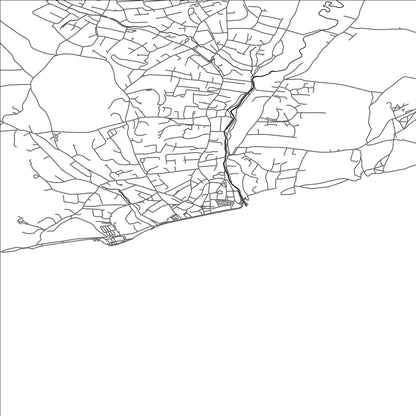 ROAD MAP OF SIDMOUTH, UNITED KINGDOM BY MAPBAKES