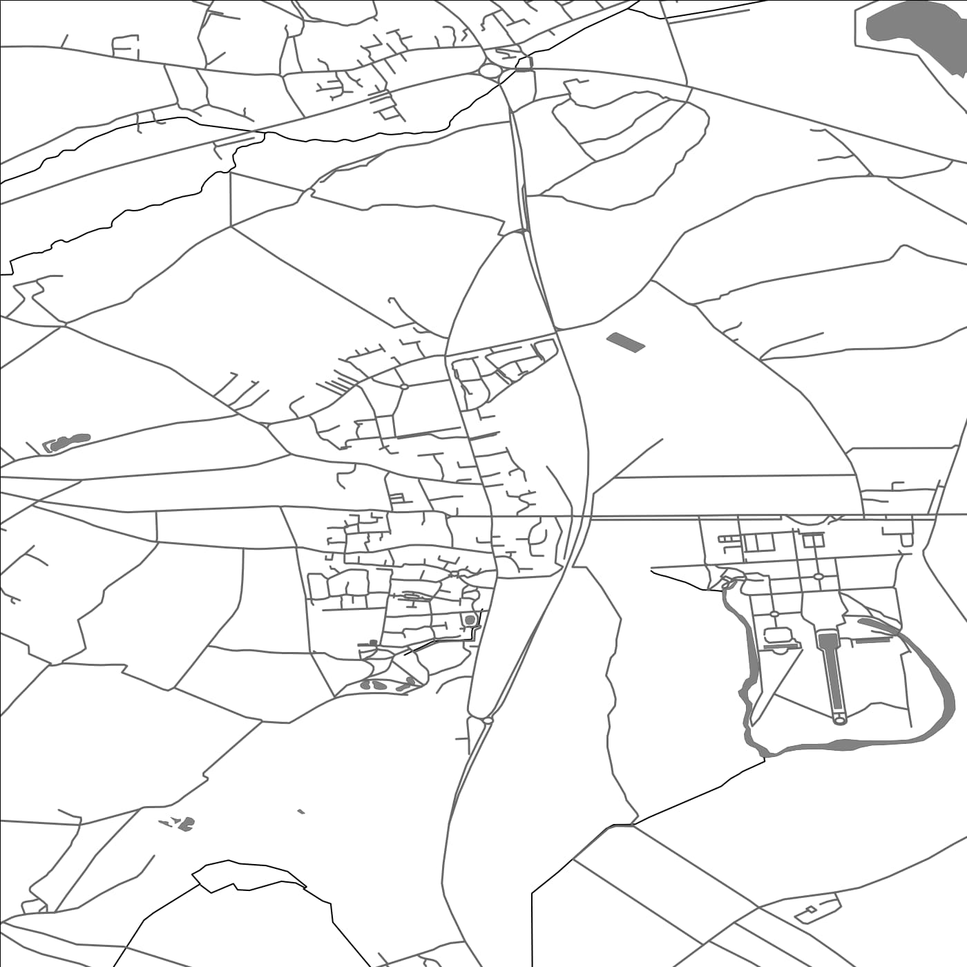 ROAD MAP OF SILSOE, UNITED KINGDOM BY MAPBAKES