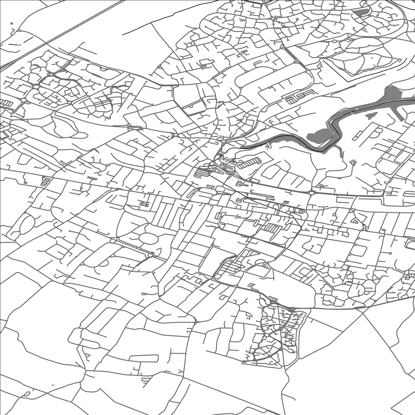 ROAD MAP OF SITTINGBOURNE, UNITED KINGDOM BY MAPBAKES