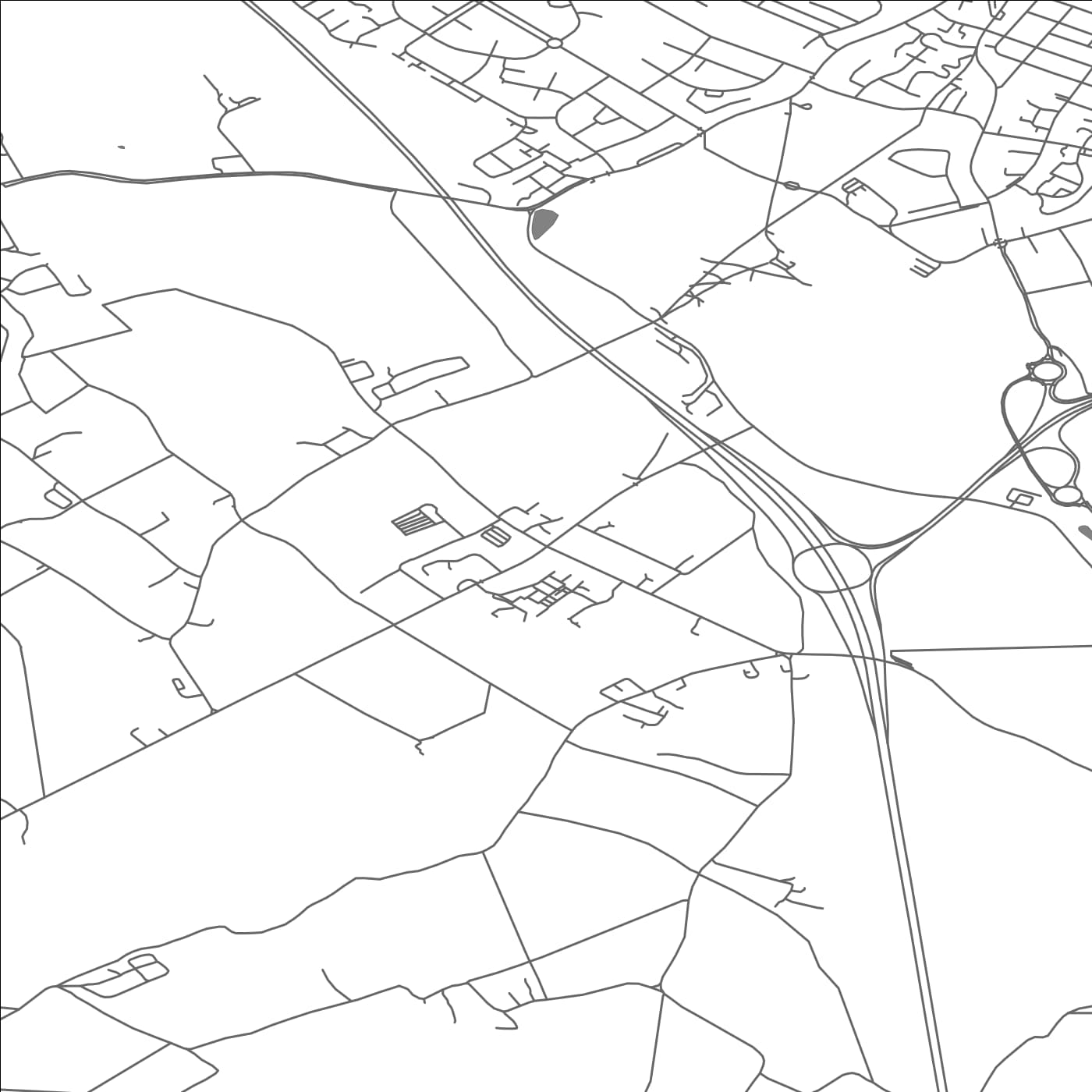 ROAD MAP OF SLIP END, UNITED KINGDOM BY MAPBAKES