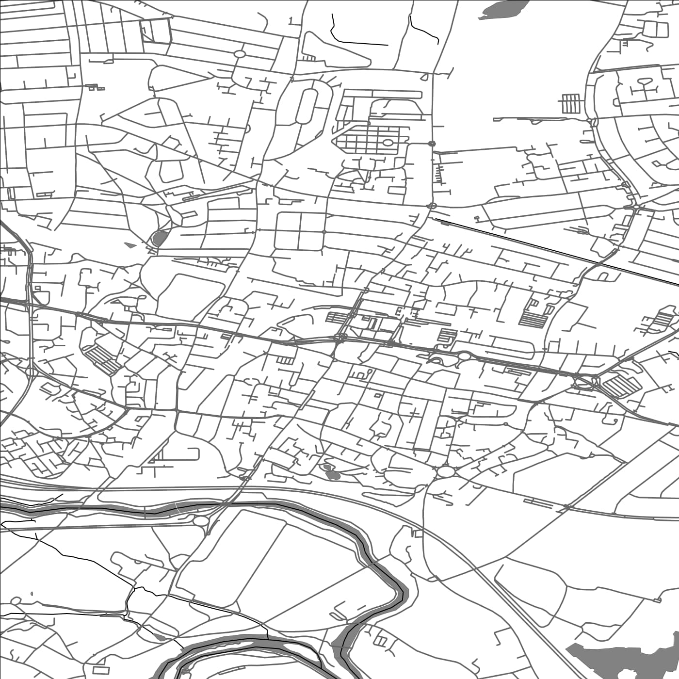 ROAD MAP OF SLOUGH, UNITED KINGDOM BY MAPBAKES