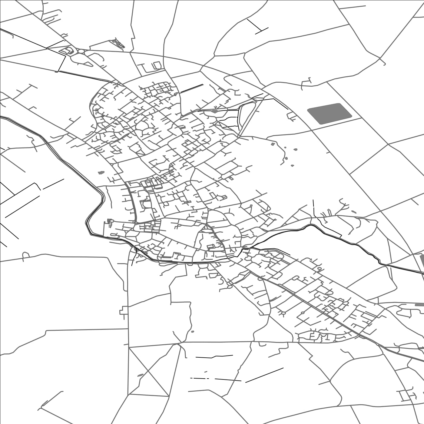 ROAD MAP OF SOHAM, UNITED KINGDOM BY MAPBAKES