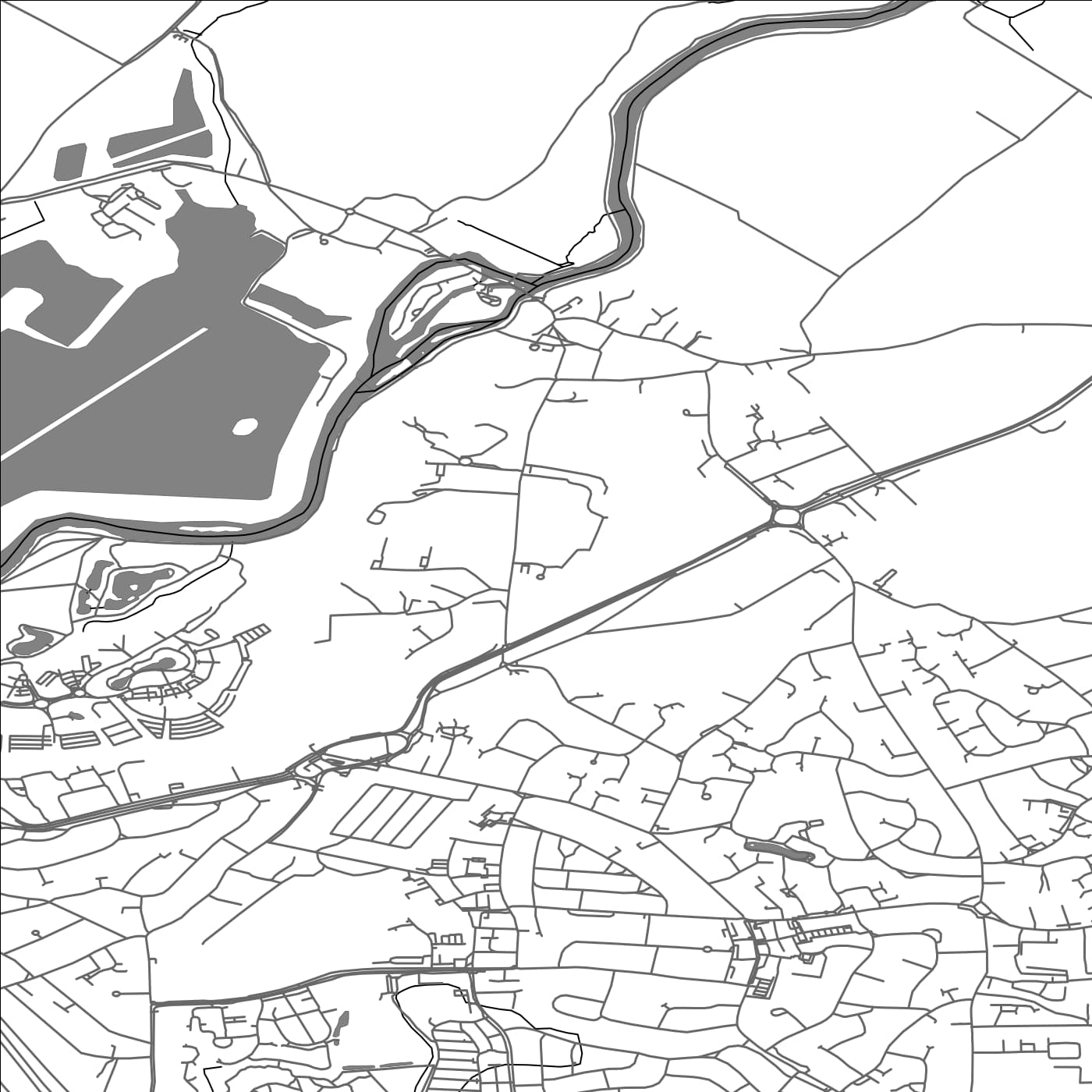 ROAD MAP OF SONNING, UNITED KINGDOM BY MAPBAKES