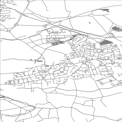 ROAD MAP OF SOUTH KIRKBY AND MOORTHORPE, UNITED KINGDOM BY MAPBAKES