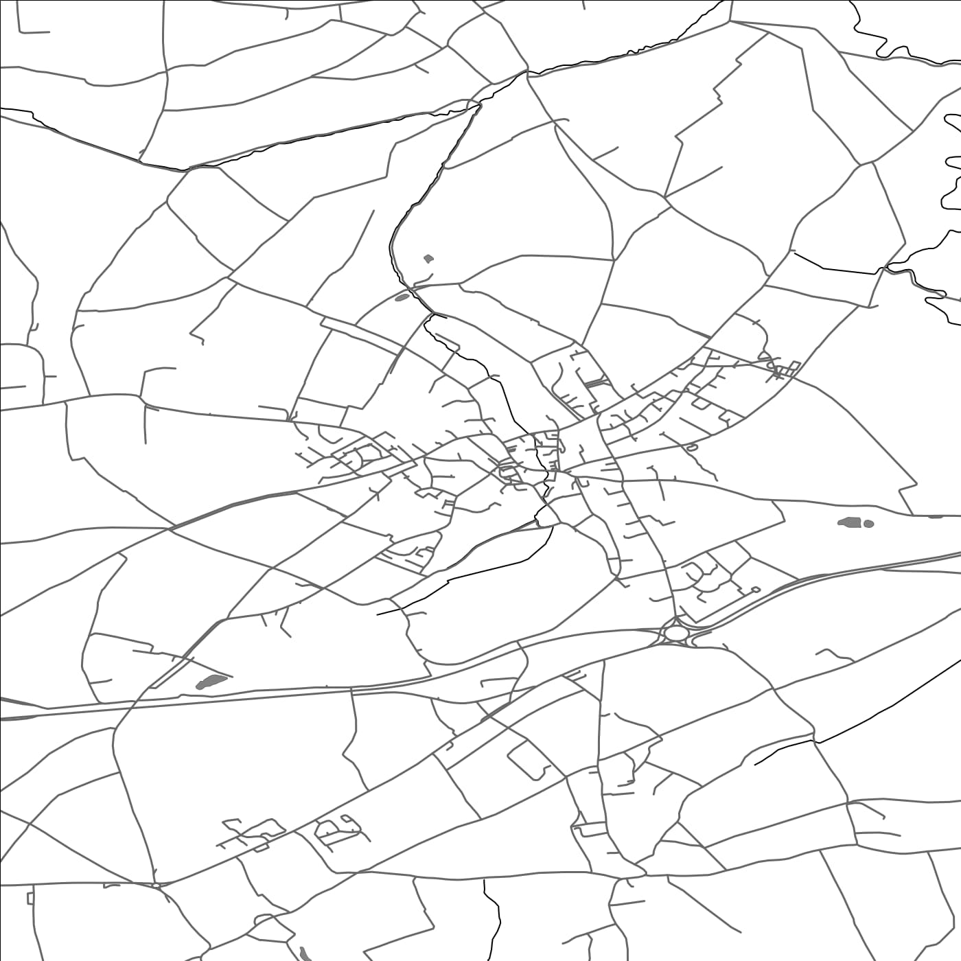 ROAD MAP OF SOUTH PETHERTON, UNITED KINGDOM BY MAPBAKES