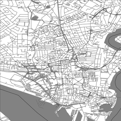 ROAD MAP OF SOUTHAMPTON, UNITED KINGDOM BY MAPBAKES