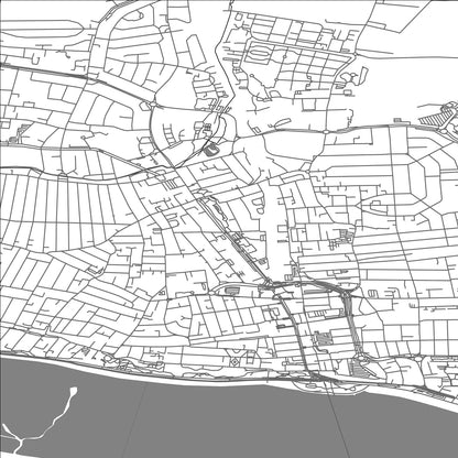 ROAD MAP OF SOUTHEND-ON-SEA, UNITED KINGDOM BY MAPBAKES