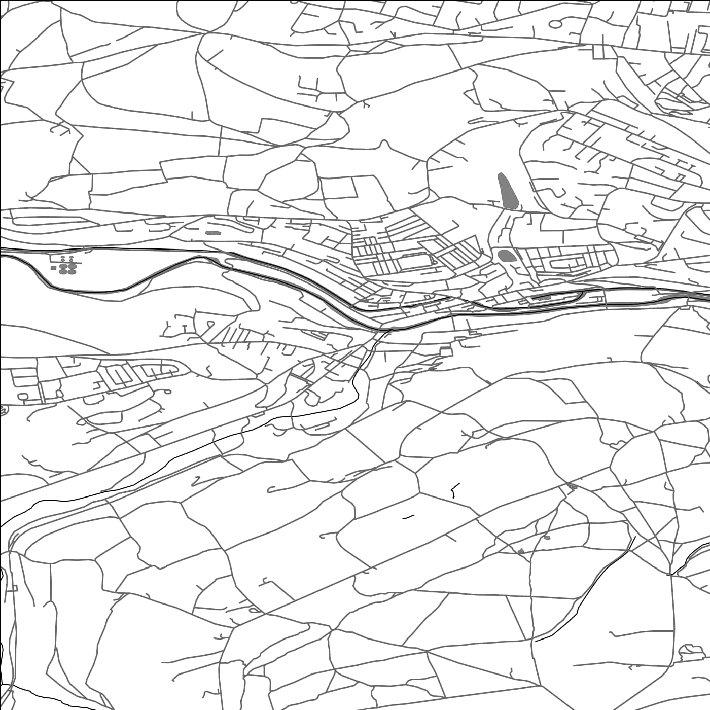 ROAD MAP OF SOWERBY BRIDGE, UNITED KINGDOM BY MAPBAKES