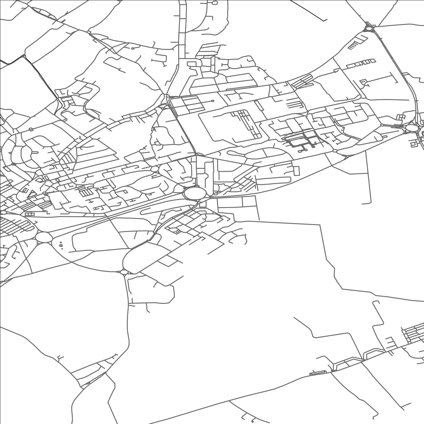 ROAD MAP OF SPENNYMOOR, UNITED KINGDOM BY MAPBAKES