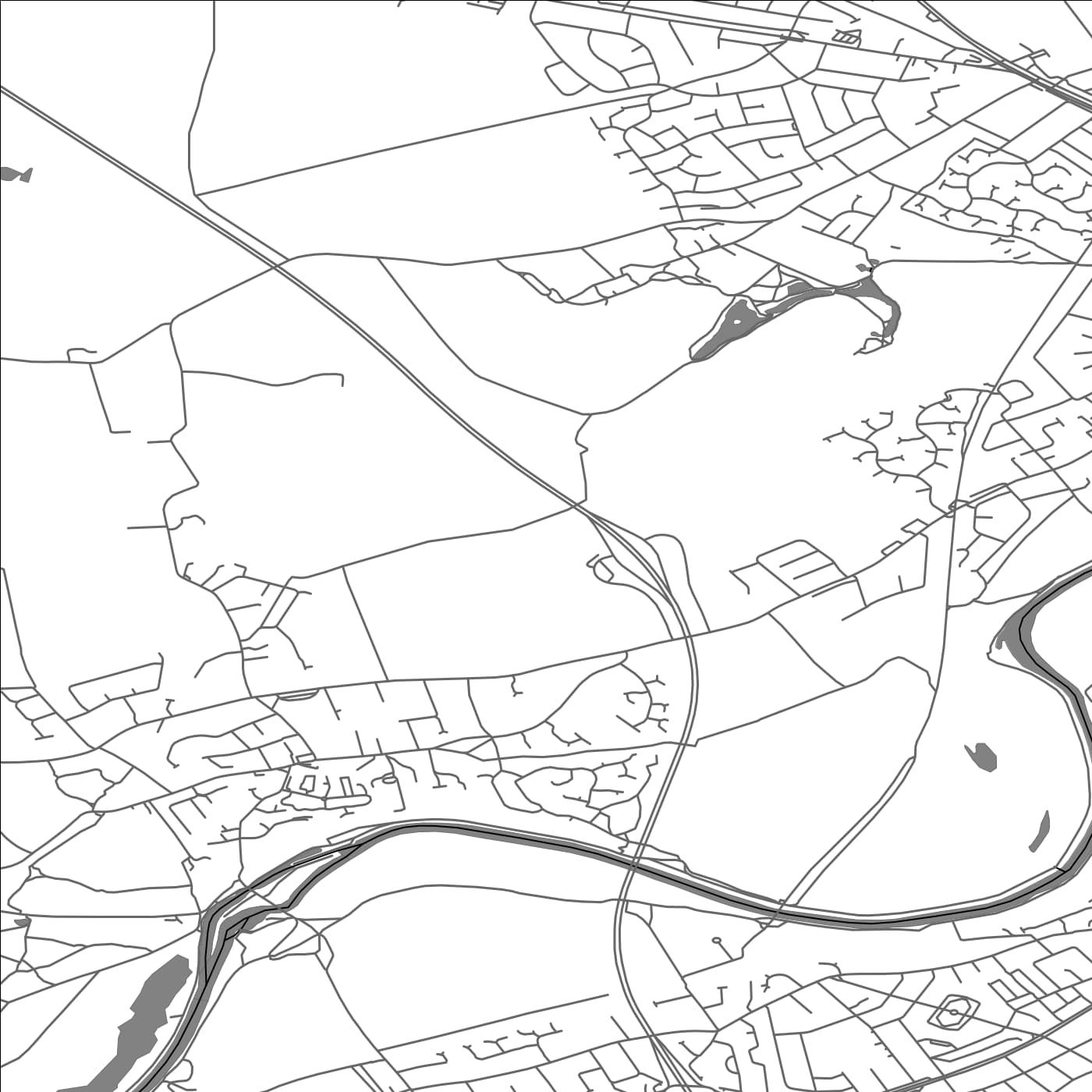 ROAD MAP OF SPROTBROUGH AND CUSWORTH, UNITED KINGDOM BY MAPBAKES