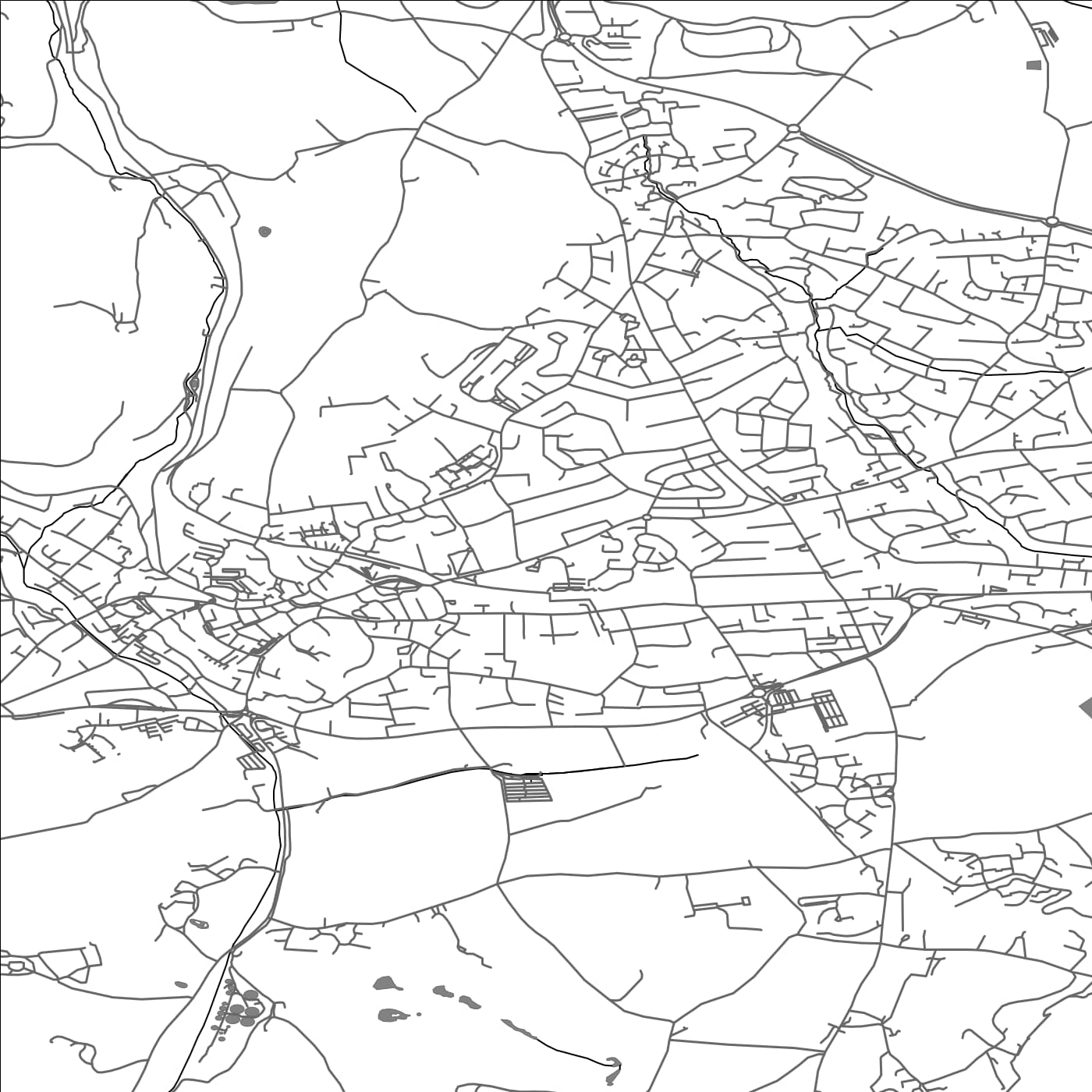 ROAD MAP OF ST AUSTELL, UNITED KINGDOM BY MAPBAKES