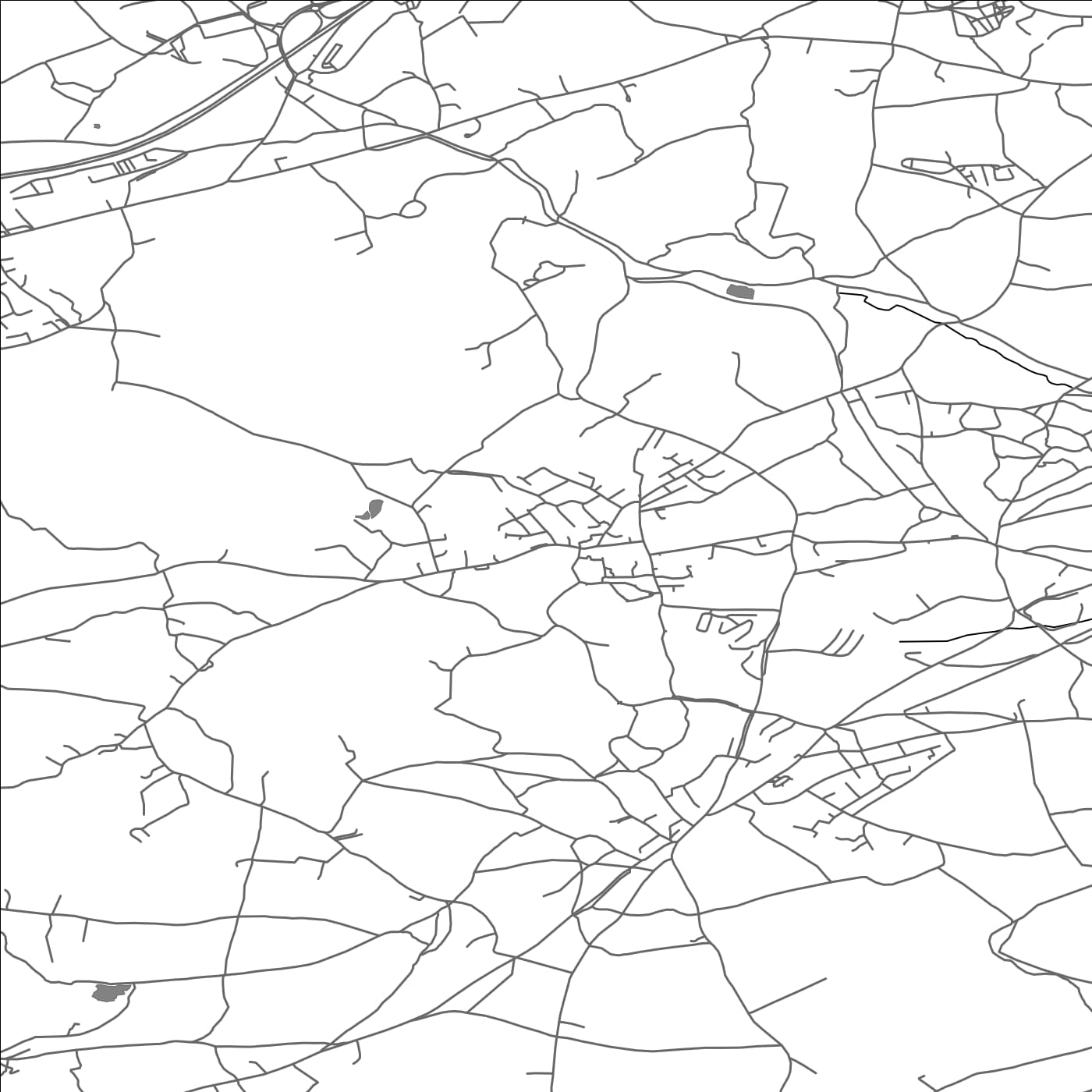 ROAD MAP OF ST DAY, UNITED KINGDOM BY MAPBAKES