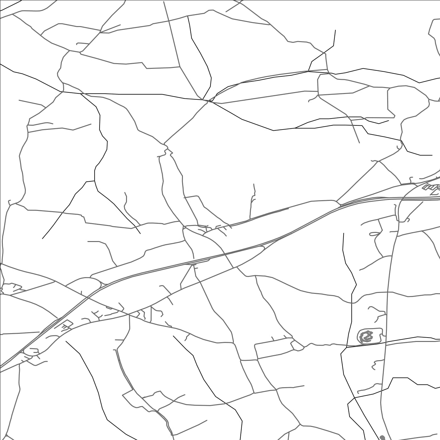 ROAD MAP OF ST ENODER, UNITED KINGDOM BY MAPBAKES