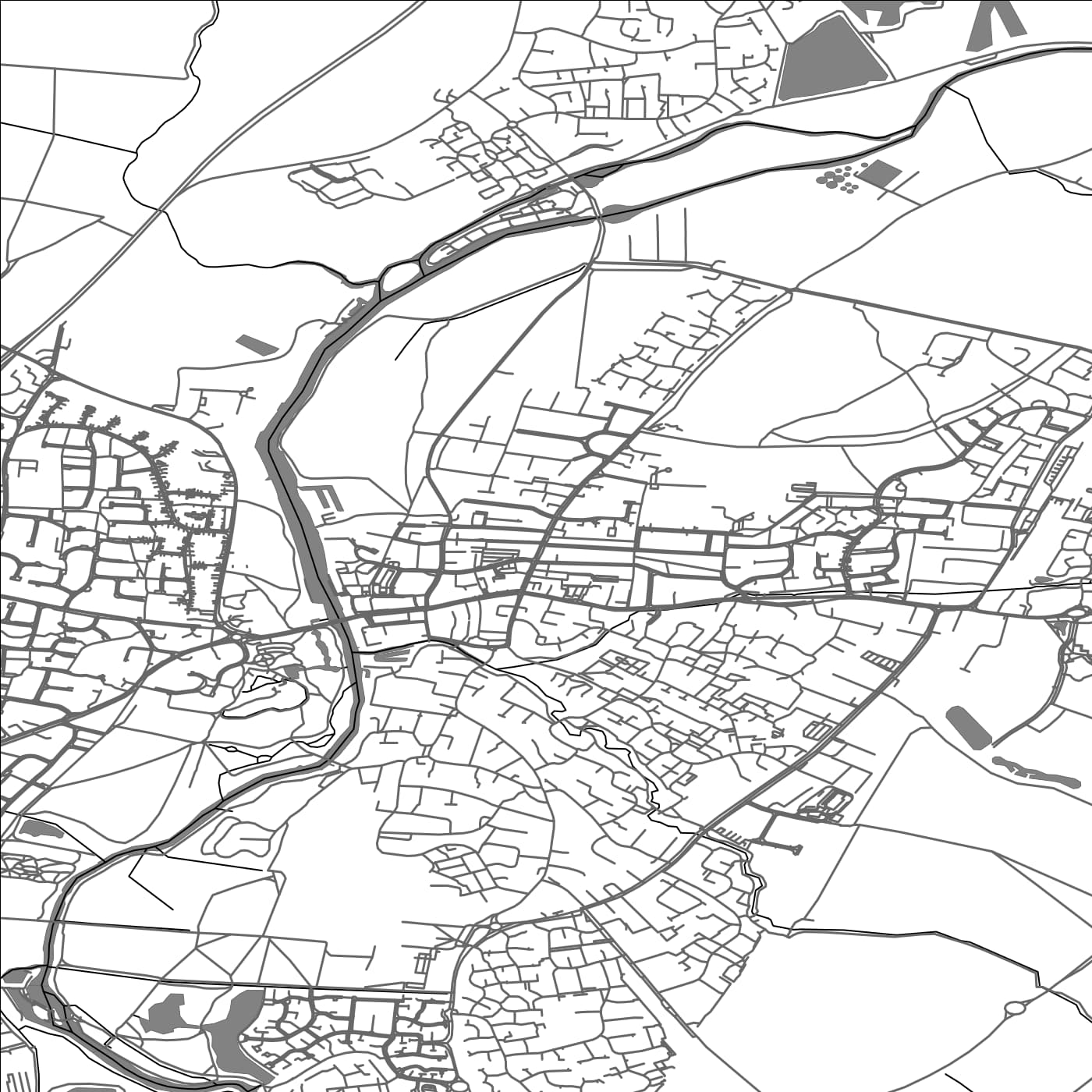 ROAD MAP OF ST NEOTS, UNITED KINGDOM BY MAPBAKES