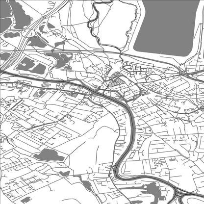 ROAD MAP OF STAINES-UPON-THAMES, UNITED KINGDOM BY MAPBAKES