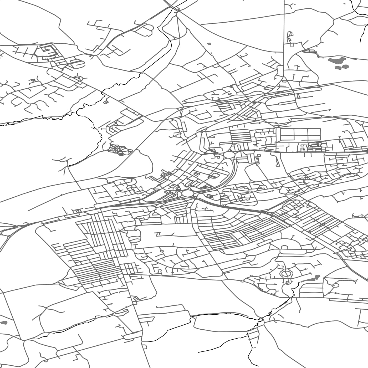 ROAD MAP OF STANLEY, UNITED KINGDOM BY MAPBAKES