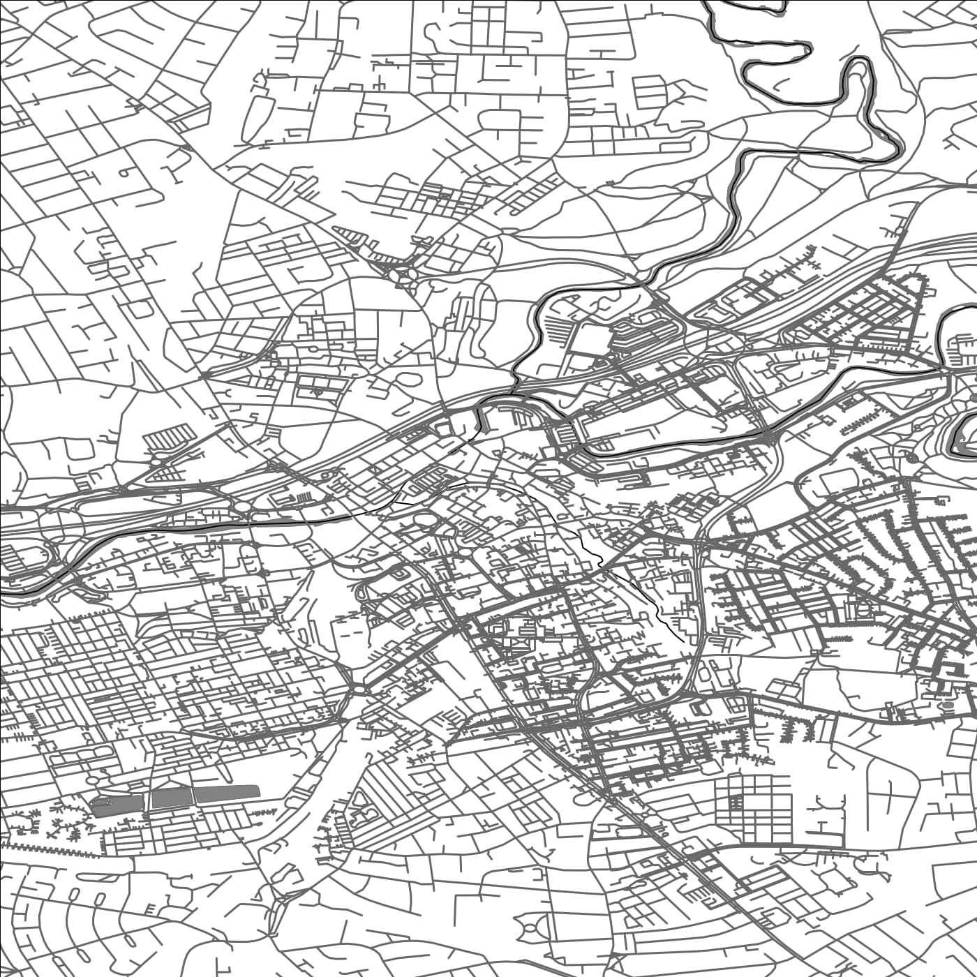 ROAD MAP OF STOCKPORT, UNITED KINGDOM BY MAPBAKES