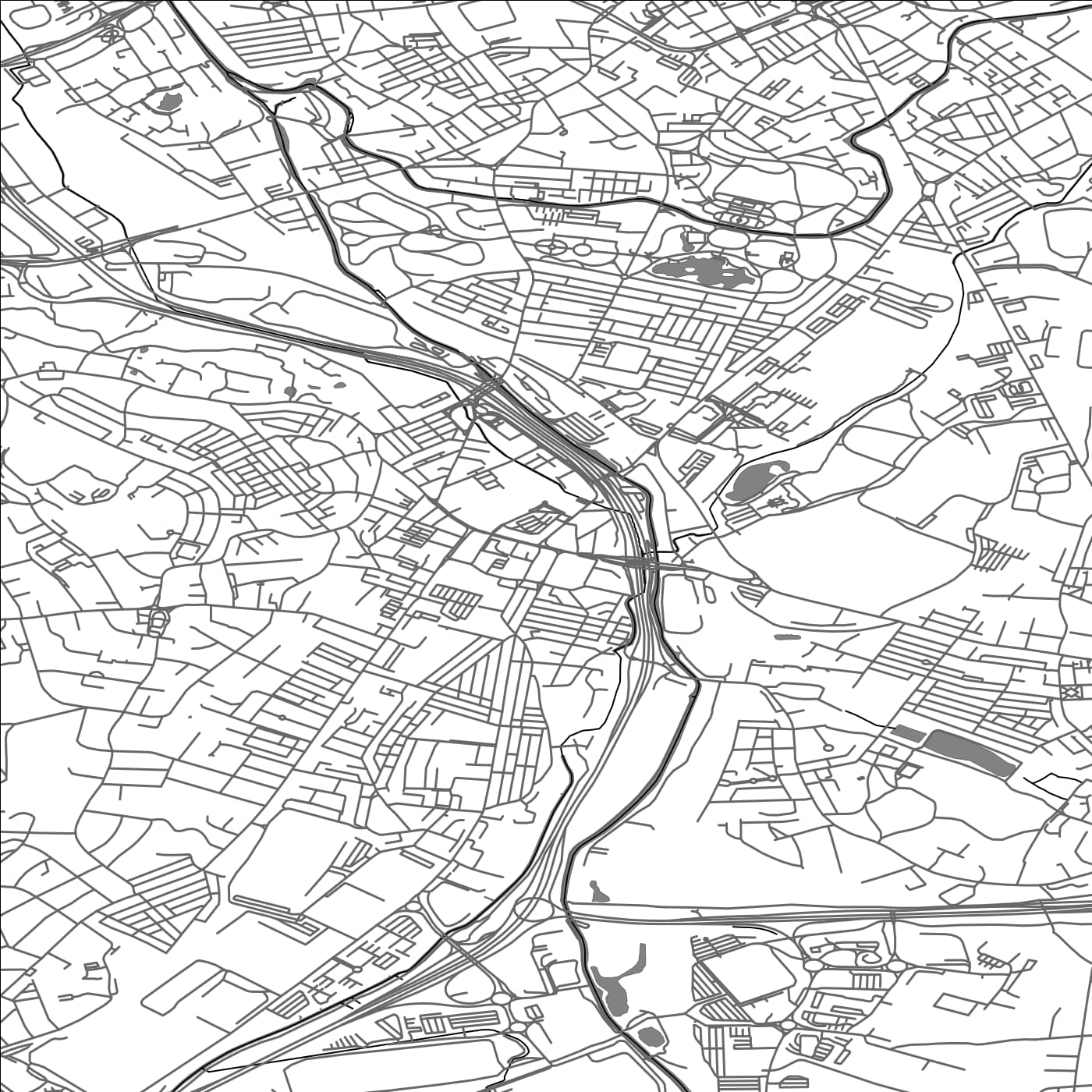 ROAD MAP OF STOKE-ON-TRENT, UNITED KINGDOM BY MAPBAKES