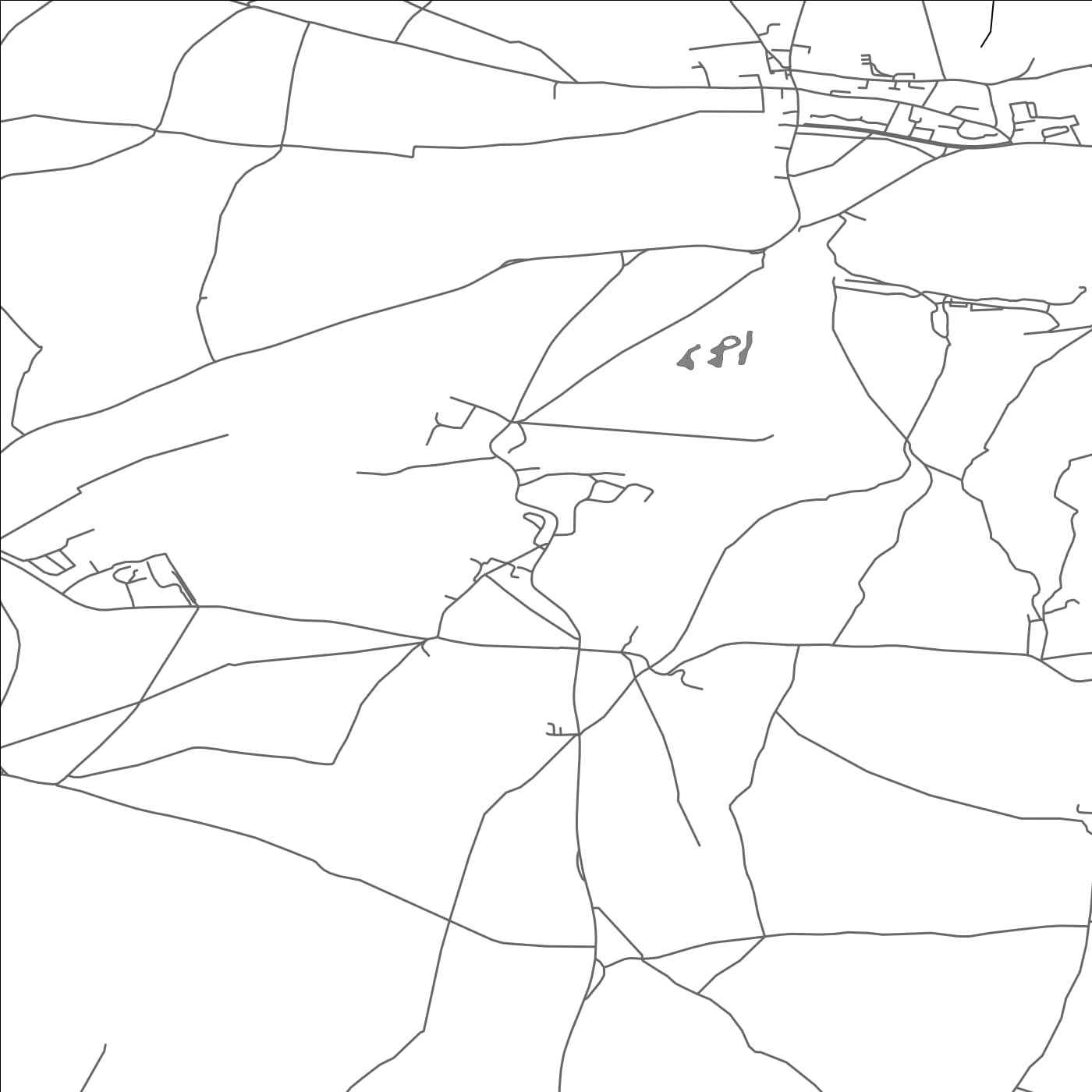 ROAD MAP OF STON EASTON, UNITED KINGDOM BY MAPBAKES