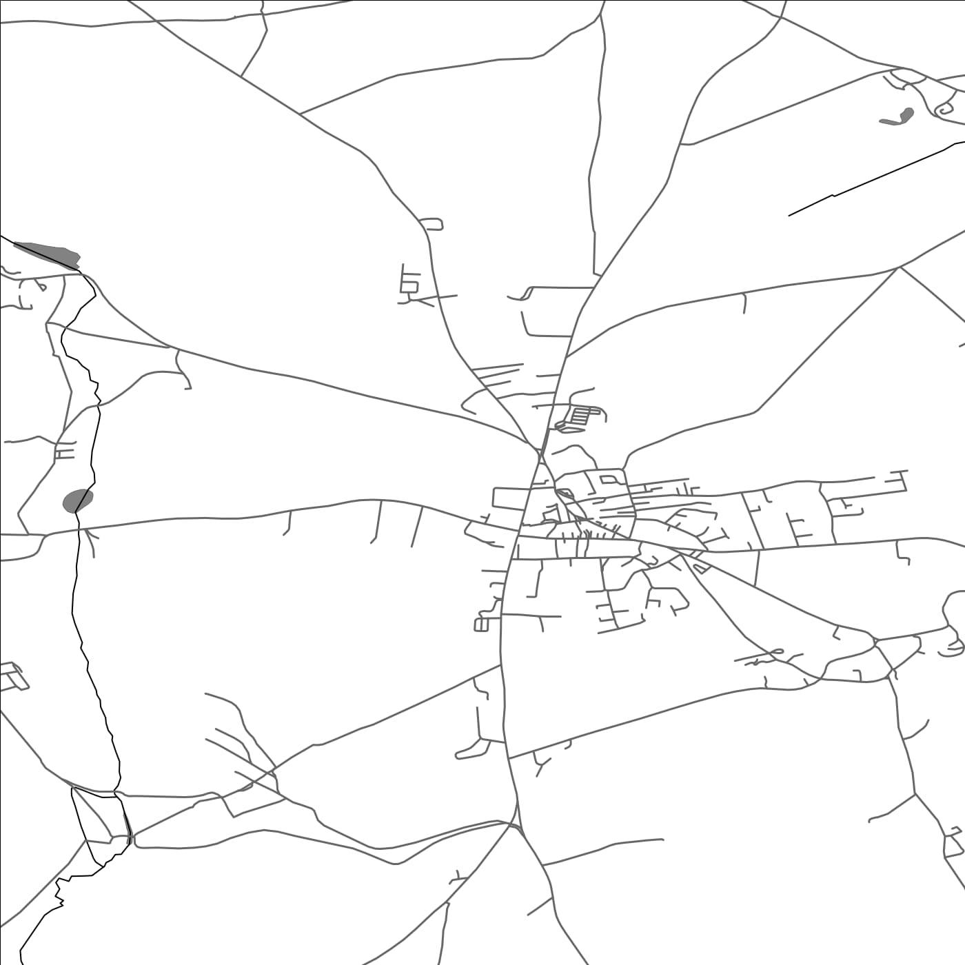 ROAD MAP OF STOW ON THE WOLD, UNITED KINGDOM BY MAPBAKES