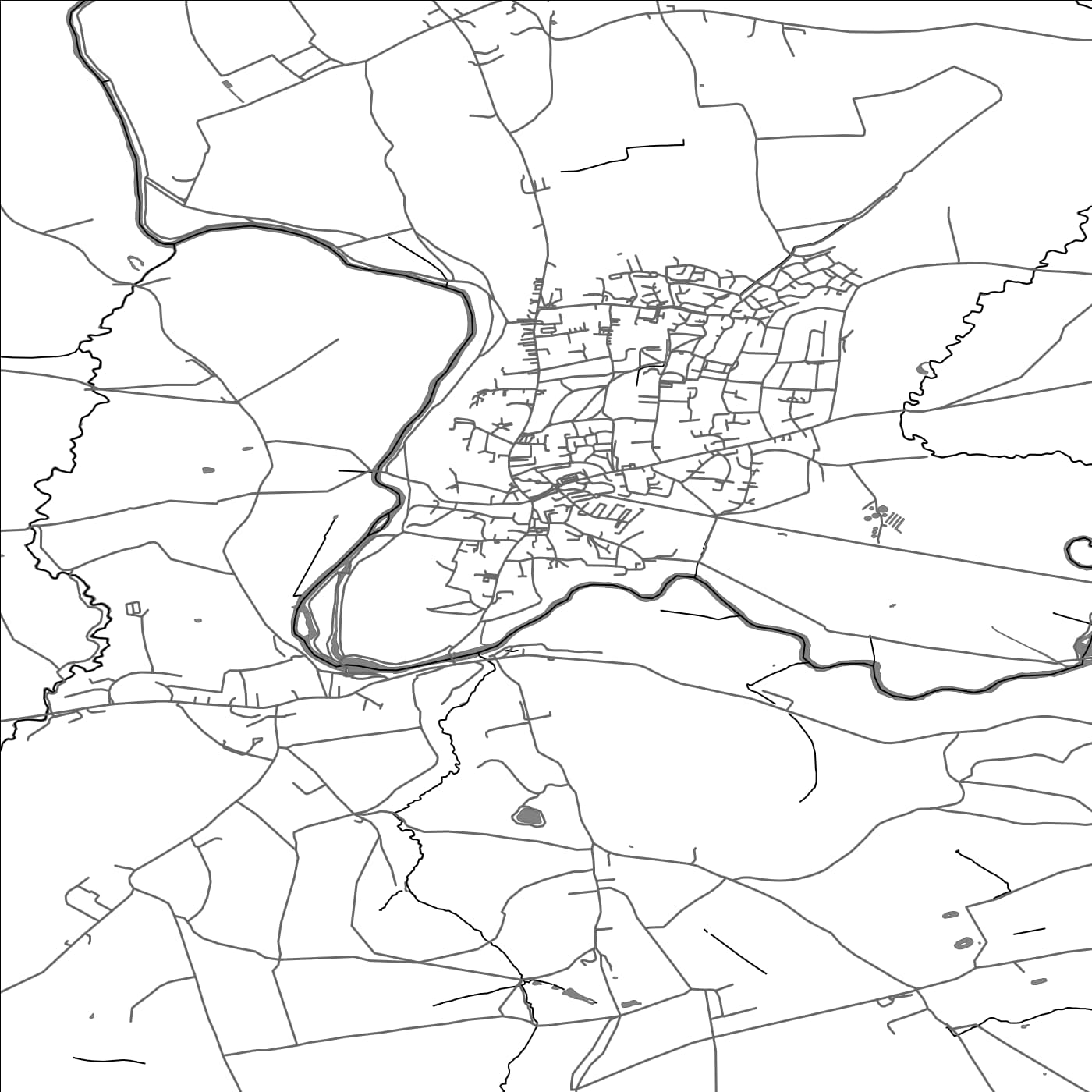 ROAD MAP OF STURMINSTER NEWTON, UNITED KINGDOM BY MAPBAKES