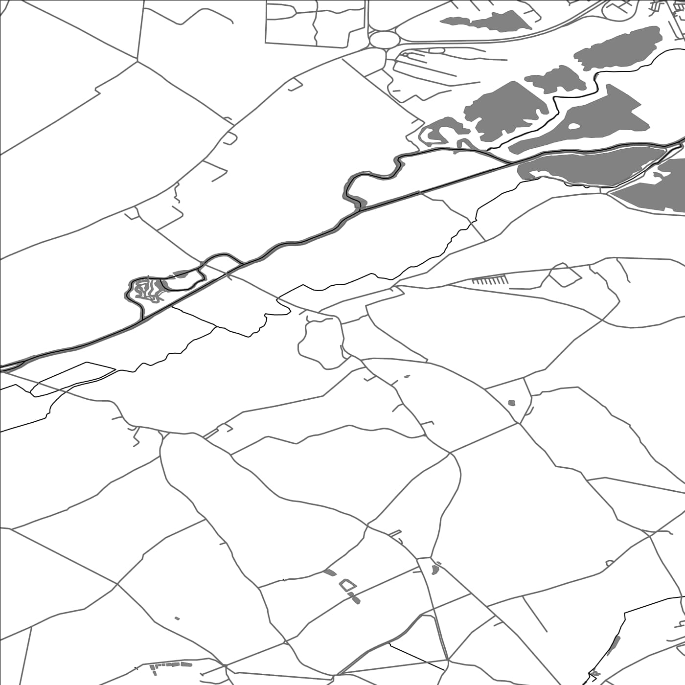 ROAD MAP OF SULHAMSTEAD, UNITED KINGDOM BY MAPBAKES