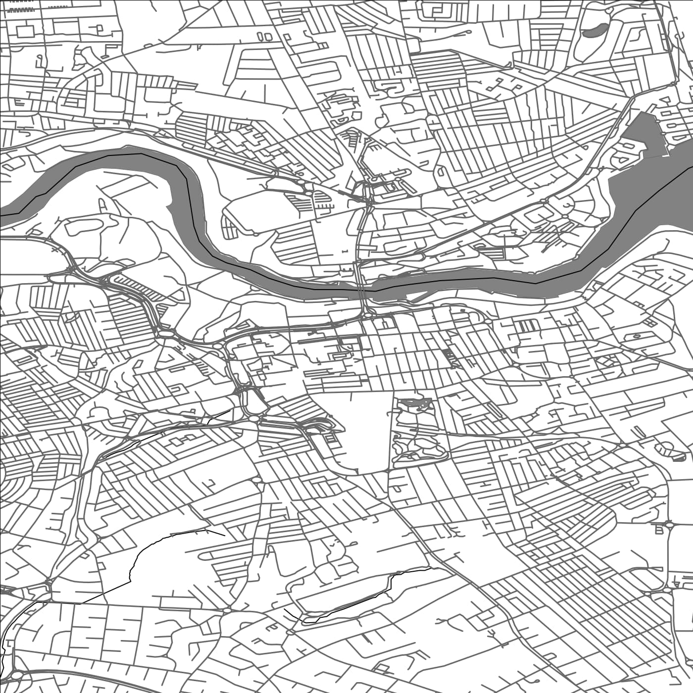 ROAD MAP OF SUNDERLAND, UNITED KINGDOM BY MAPBAKES