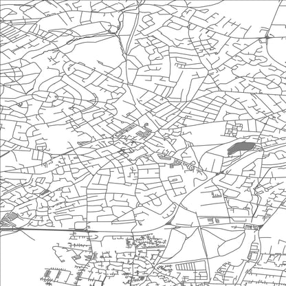 ROAD MAP OF SUTTON-IN-ASHFIELD, UNITED KINGDOM BY MAPBAKES