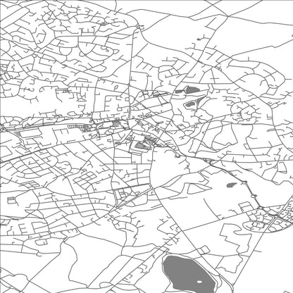 ROAD MAP OF SWADLINCOTE, UNITED KINGDOM BY MAPBAKES