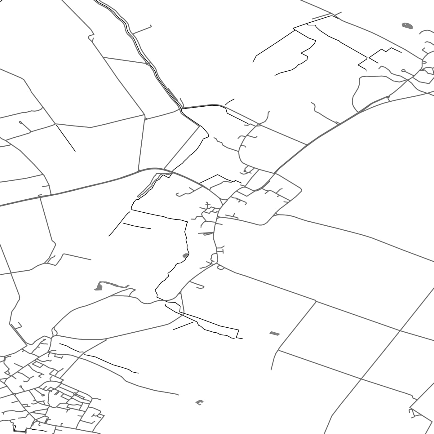 ROAD MAP OF SWAFFHAM BULBECK, UNITED KINGDOM BY MAPBAKES