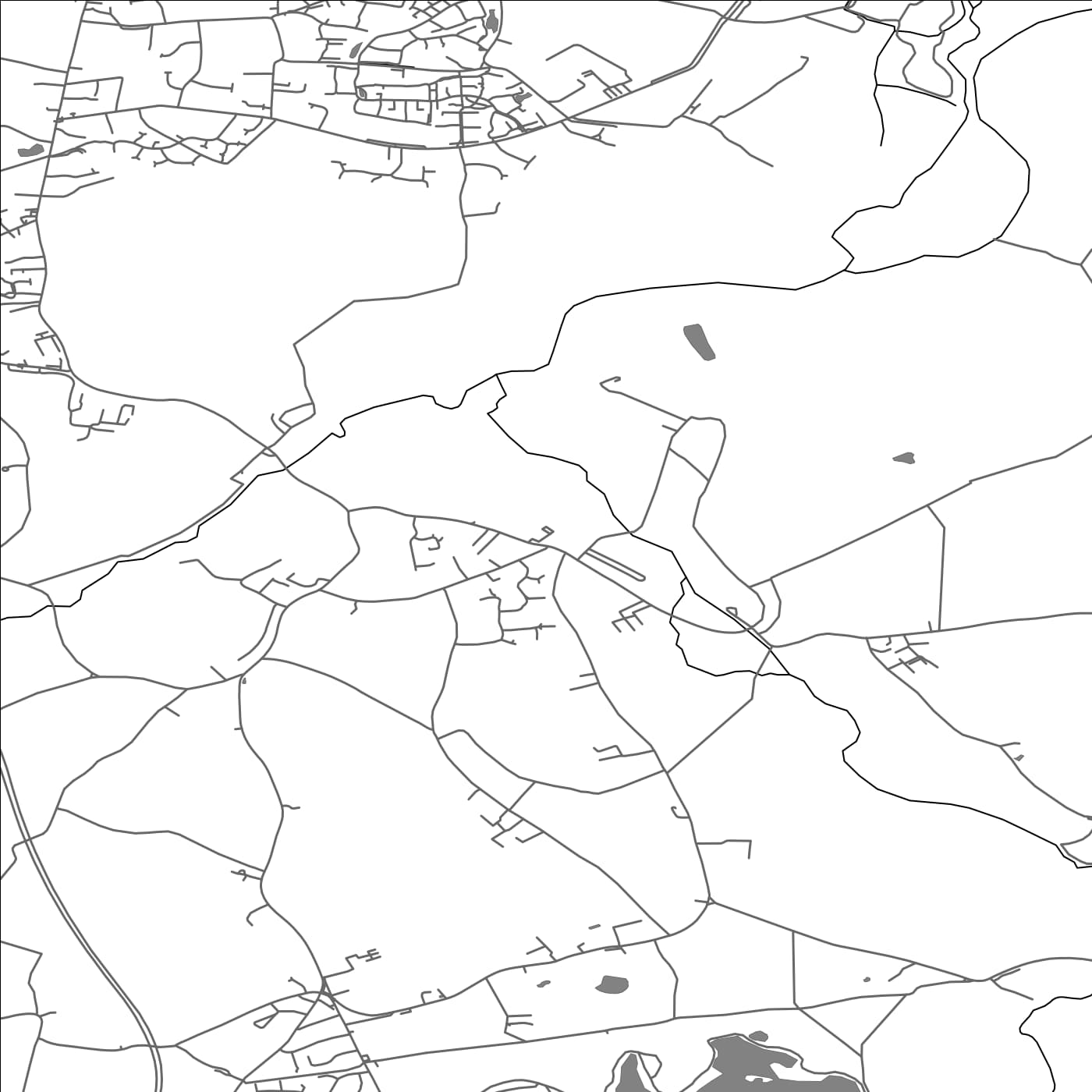 ROAD MAP OF SWALLOWFIELD, UNITED KINGDOM BY MAPBAKES