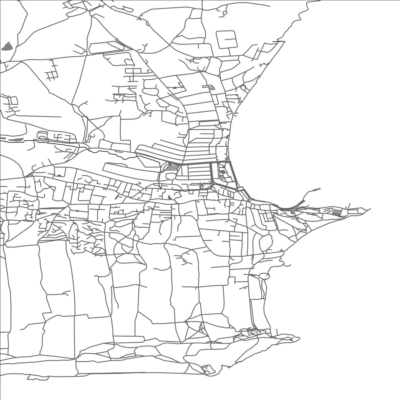 ROAD MAP OF SWANAGE, UNITED KINGDOM BY MAPBAKES